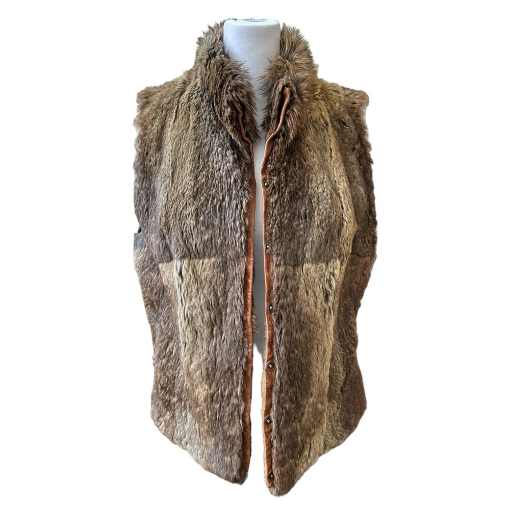 Cole Haan Rabbit Fur Angora Vest Womans 6/8
